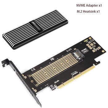 Адаптер M2 NVMe 22110 SSD NGFF Для PCIE 4.0 X4 M Key PCI Express M.2 NVME 22110 SSD Конвертер M2 Riser с Алюминиевым Радиатором