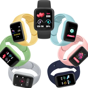 Дешевые Подарки для Женщин Мужчин D20S Y68 Smartwatch Частота Сердечных Сокращений Кровяное Давление Приложение Fitpro D13 D20 Смарт-Часы