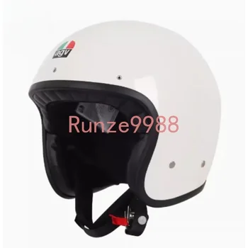Мотоциклетный Ретро-шлем X70 Для езды на мотоцикле Наполовину Закрытый Шлем Принца 4/3