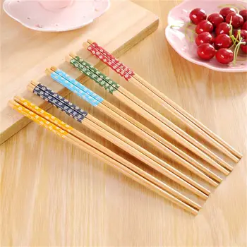 Палочки для еды из натурального бамбука многоразового использования, традиционные китайские классические деревянные палочки для еды ручной работы, кухонный инструмент для суши, Горячая кастрюля 24 см